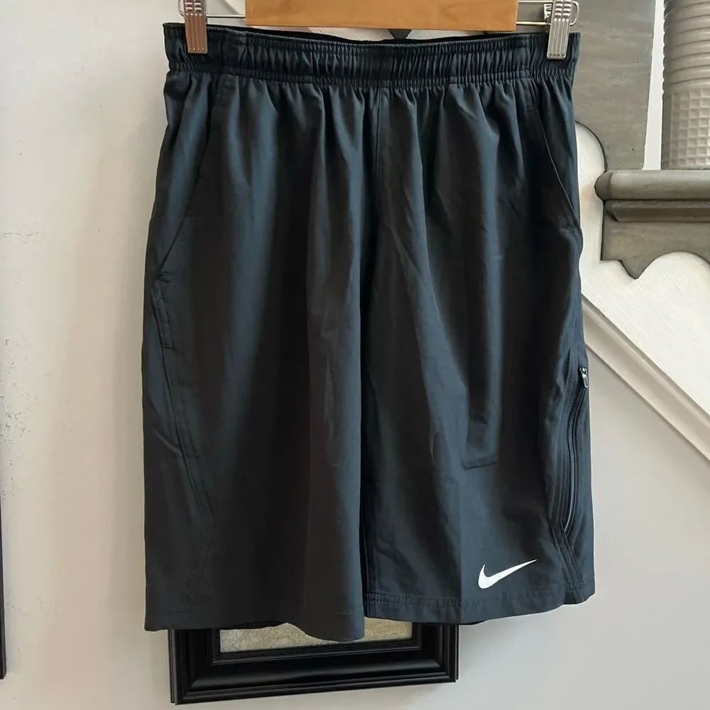 Nike Mens Black Dry-Fit Mesh Back Athletic Shorts sz S EUC